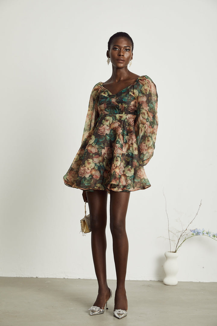 Pénélope kloş mini elbise