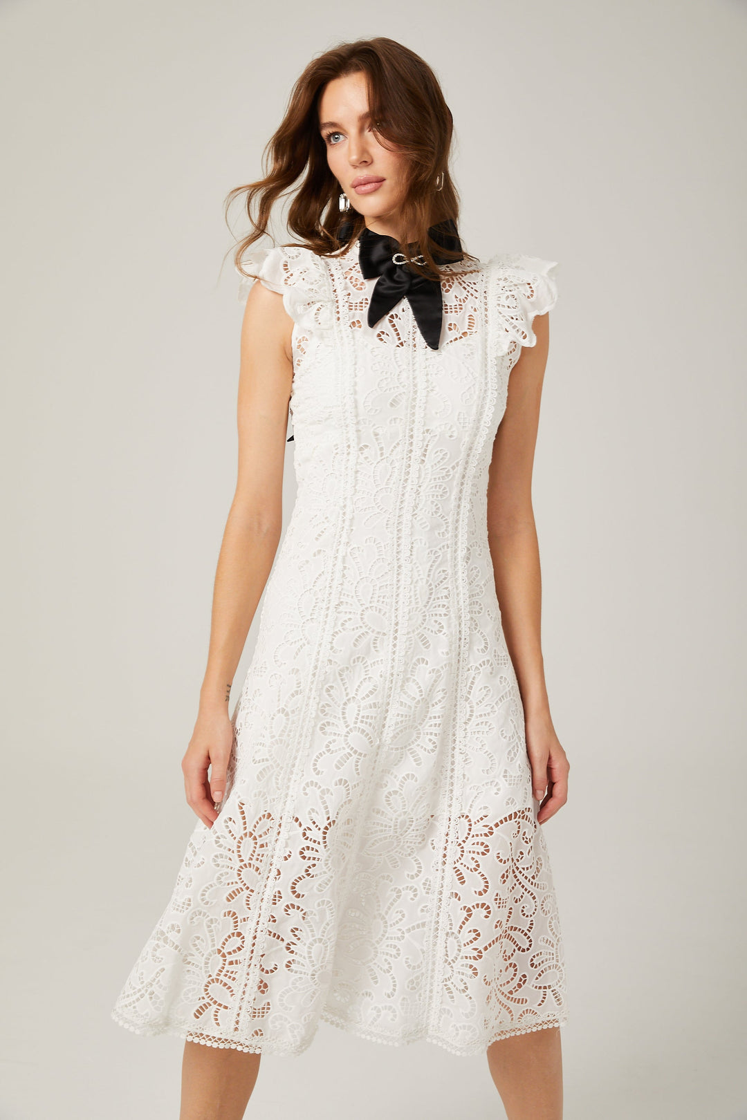 Chloé dantel mini elbise