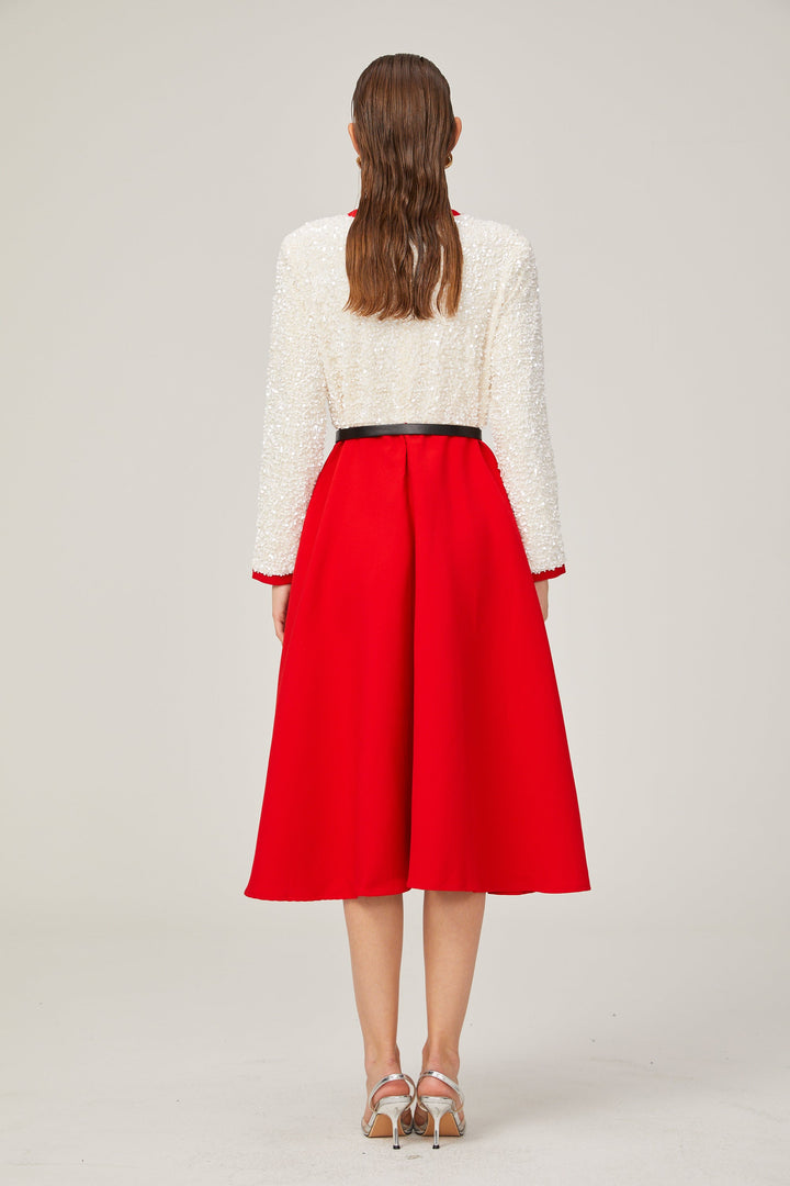 Chloé payet midi elbise