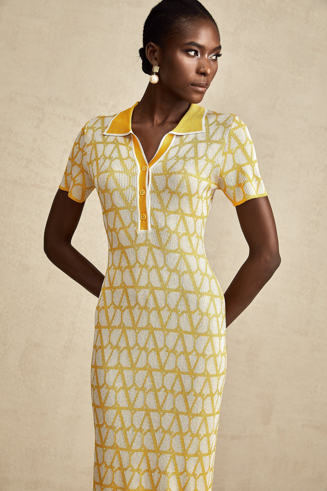 Madeleine toile midi elbise