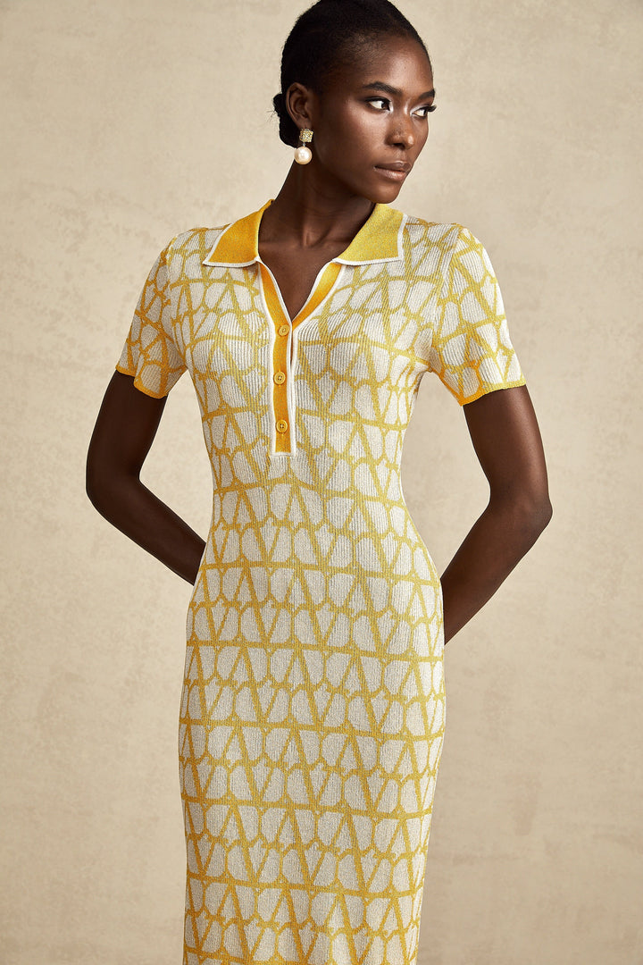 Madeleine toile midi elbise