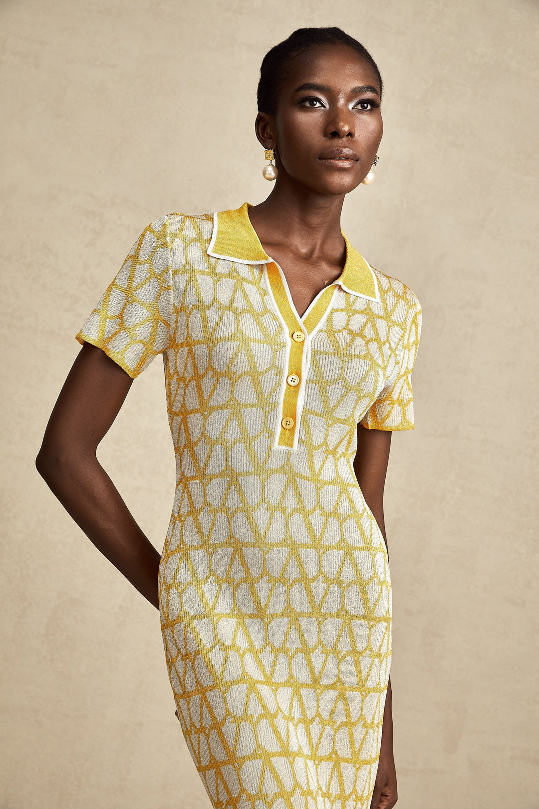 Madeleine toile midi elbise