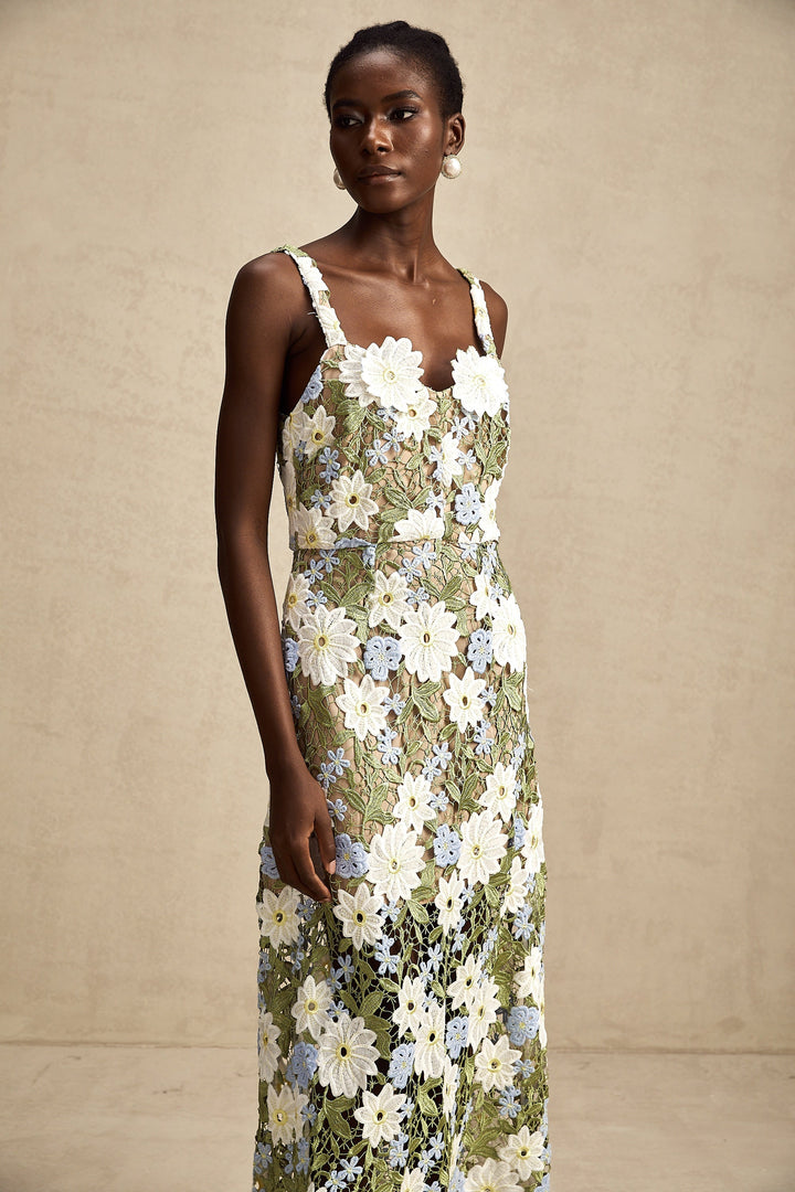 Carla midi elbise