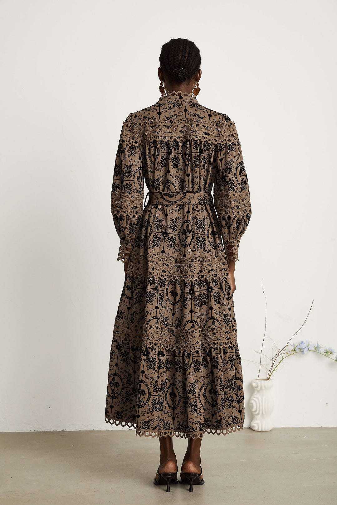 Clothilde desen midi elbise