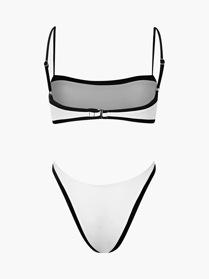 Kontrast Bağlamalı Bikini Takımı