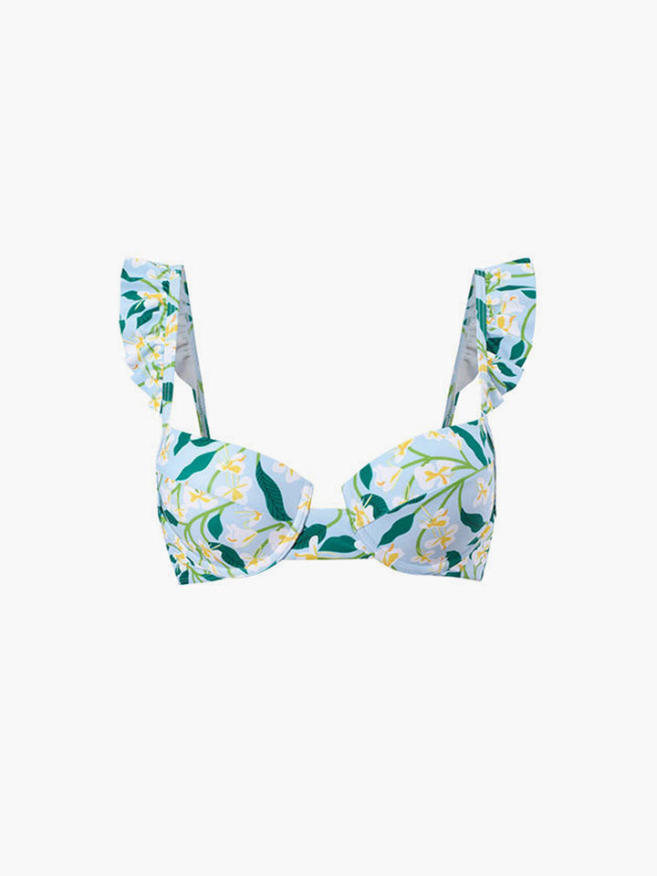 Baskılı Volanlı Bikini Takımı