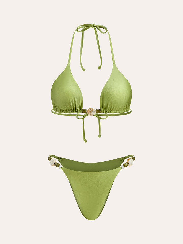Askılı Volan Detaylı Bikini Takımı