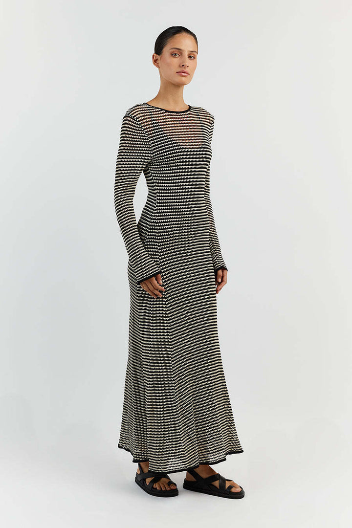 Zarazza Çizgili Elbise