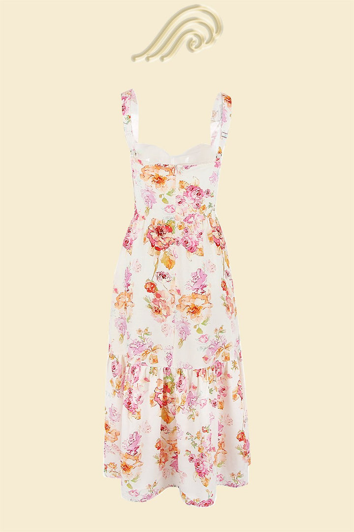 Cottie Baskılı Flare Midi Elbise