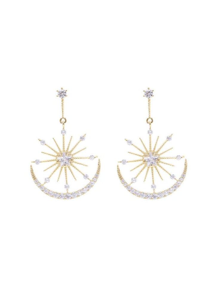 Penny Sun & Moon Pırlanta Sallantılı Küpe